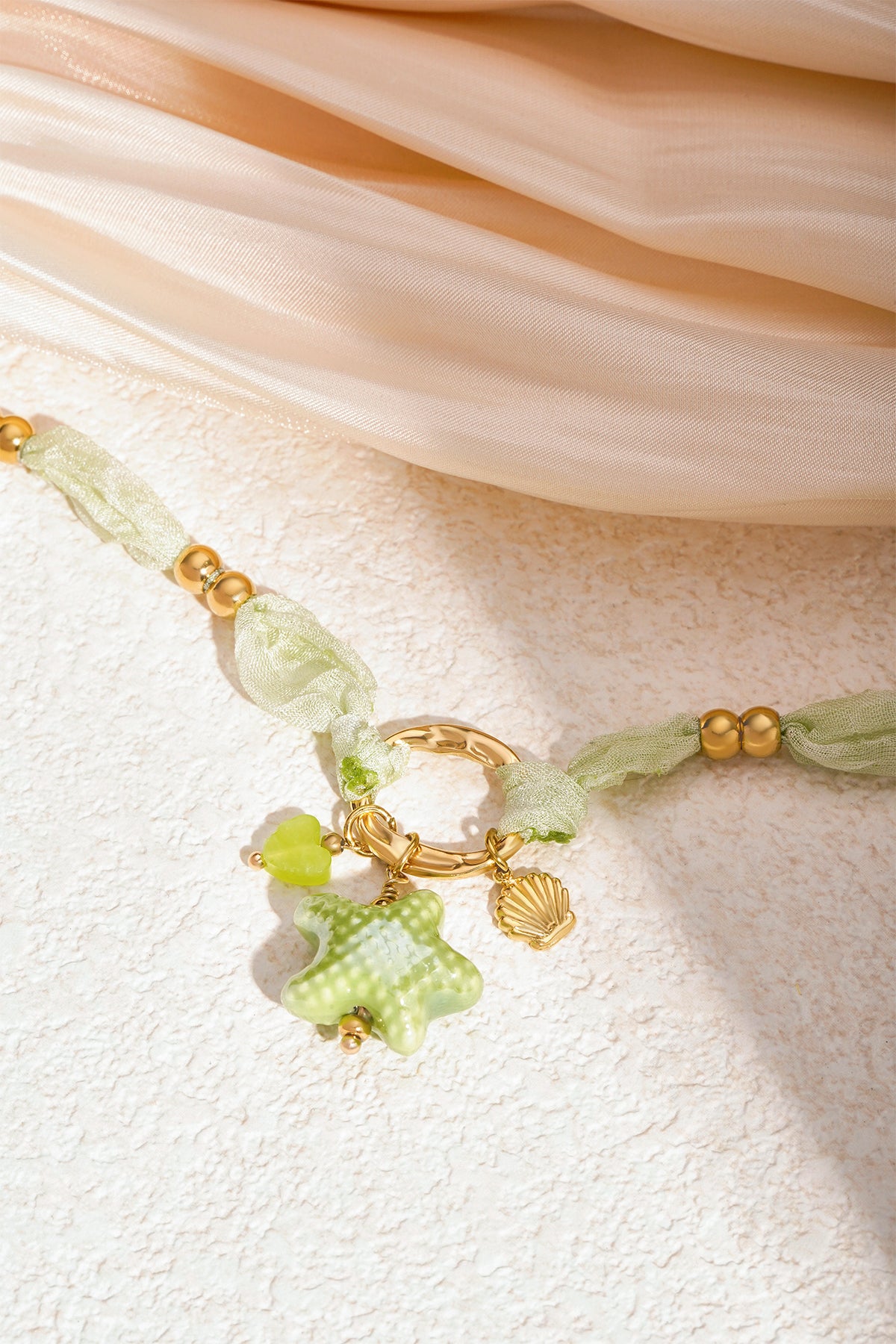 starry necklace - green and