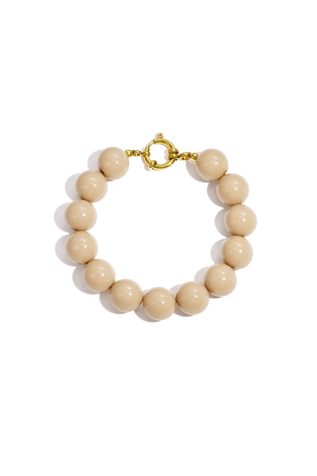 Bracelet with large beads and front closure