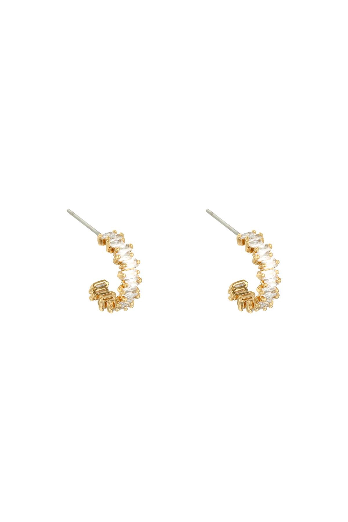 Earrings In Style Gold Color Copper