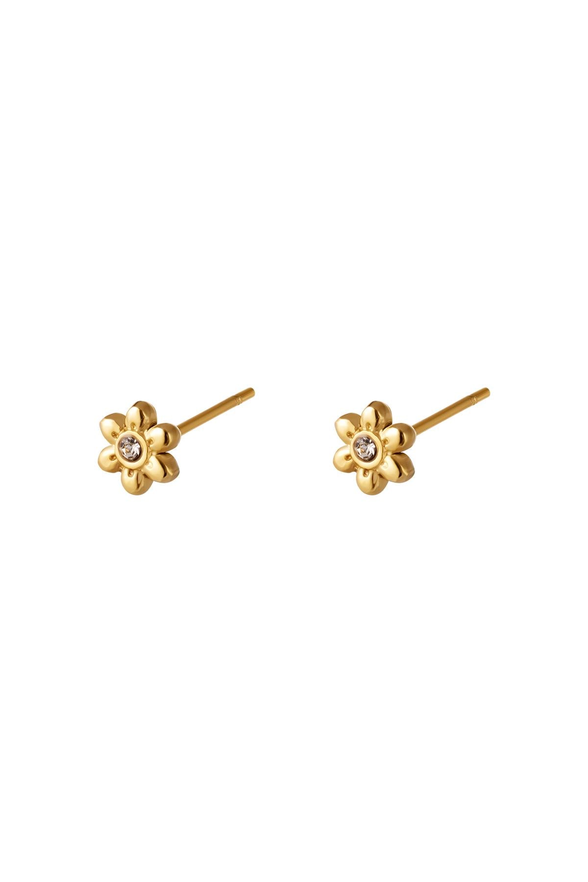 stainless steel earstuds flower