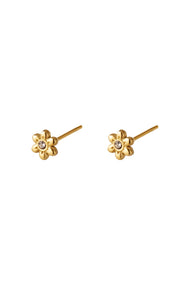 stainless steel earstuds flower