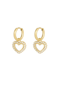 diamond heart earrings