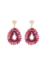 Beaded Love earrings