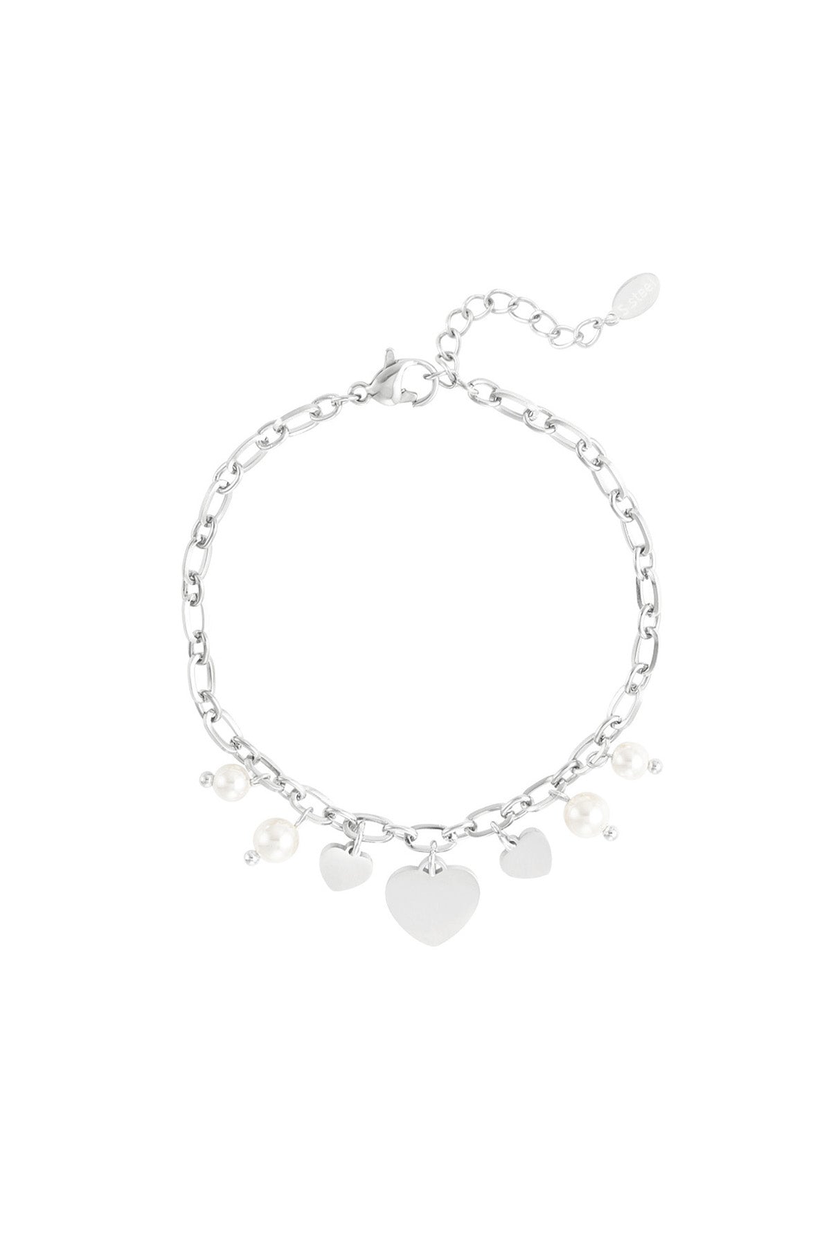 hearts & pearls bracelet