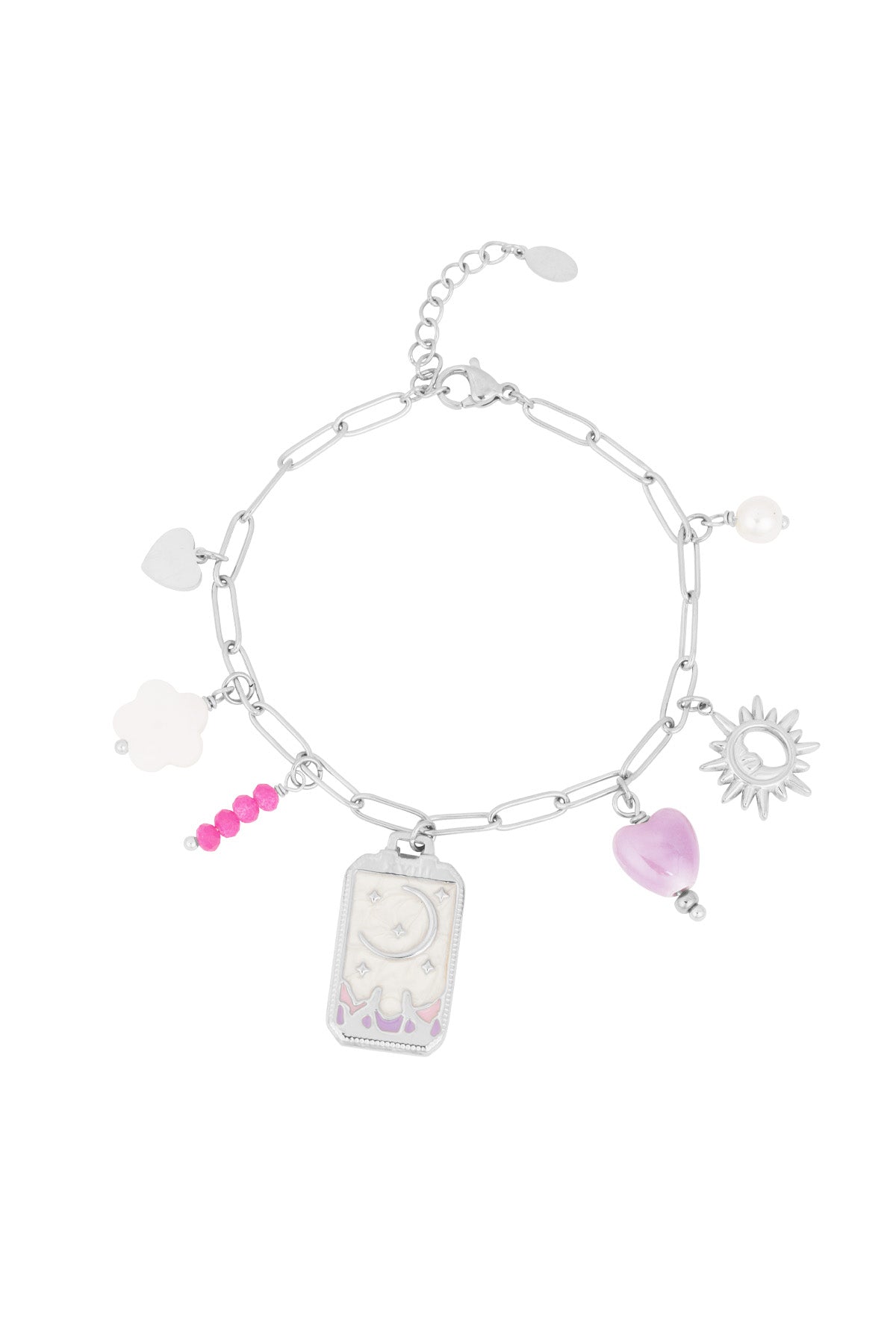 charm bracelet tiny moon