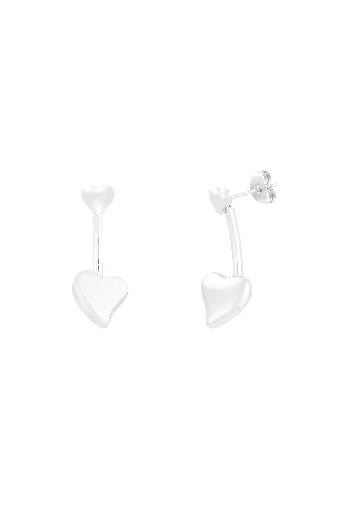 double heart earrings
