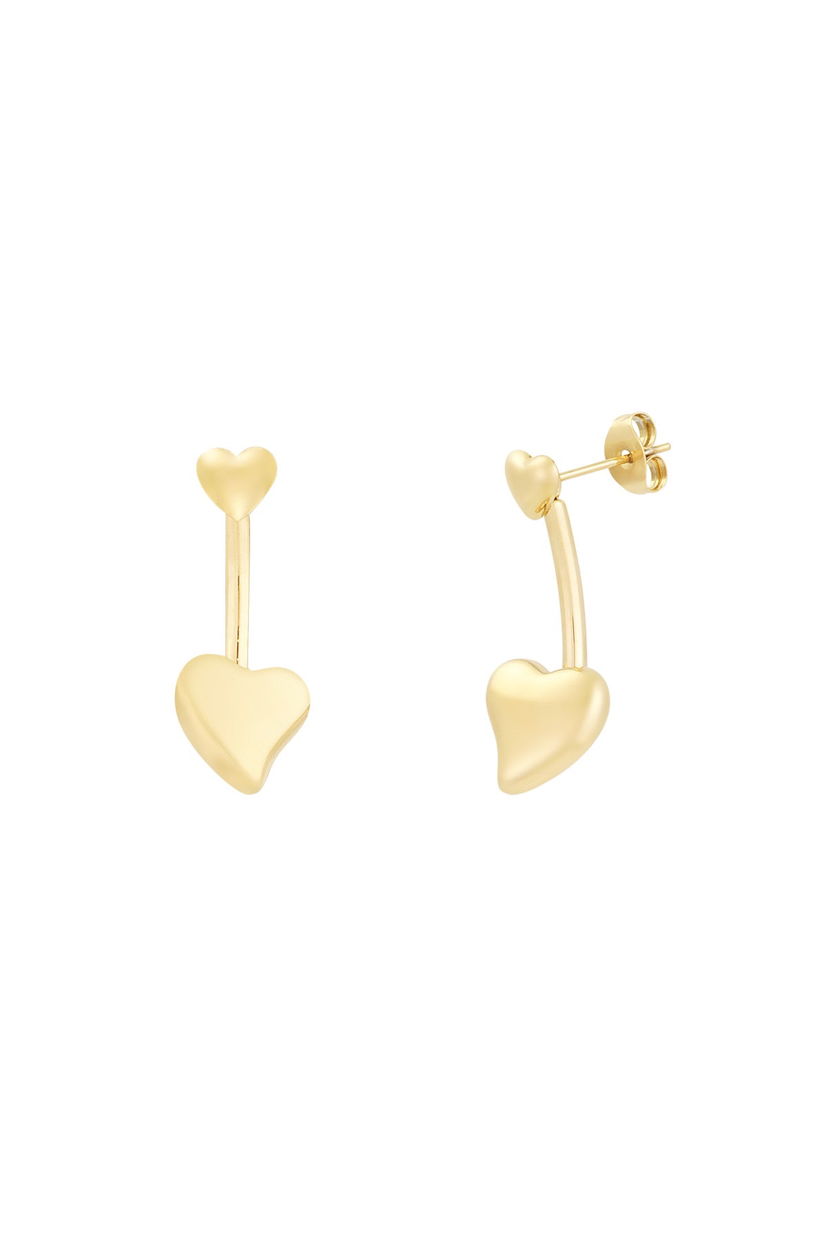 double heart earrings