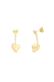 double heart earrings