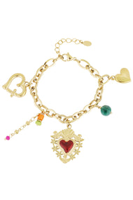 charm bracelet milagros heart