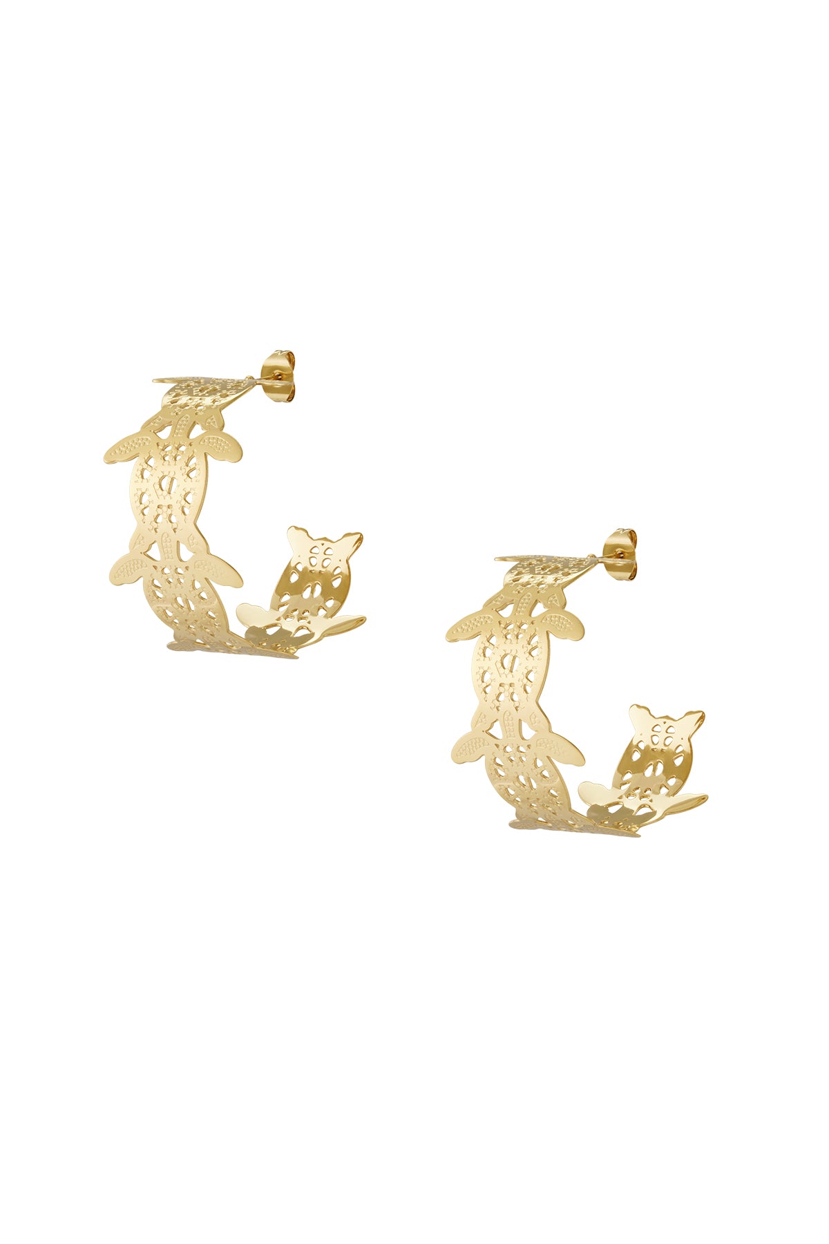 Sea Turtle hoop earrings