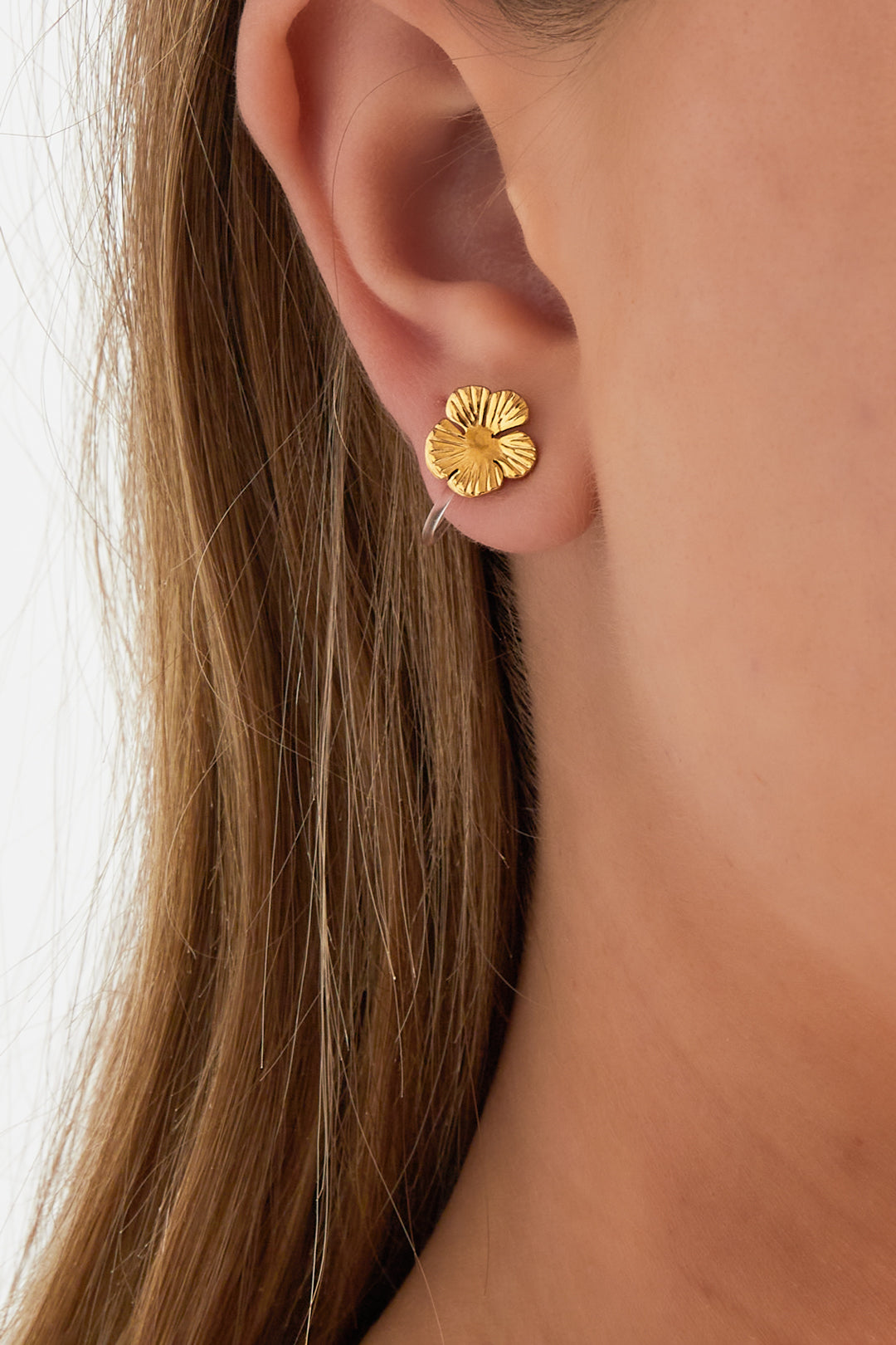 Flower Clip Earrings
