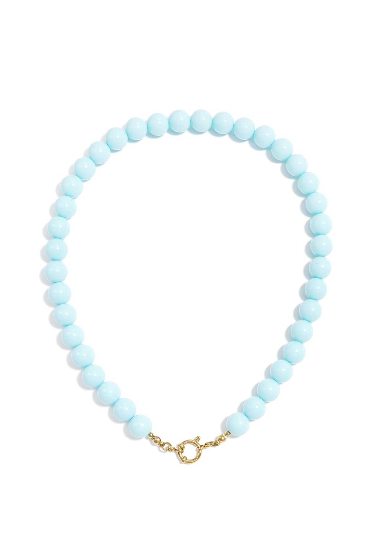 Beaded necklace with front closure - 12mm