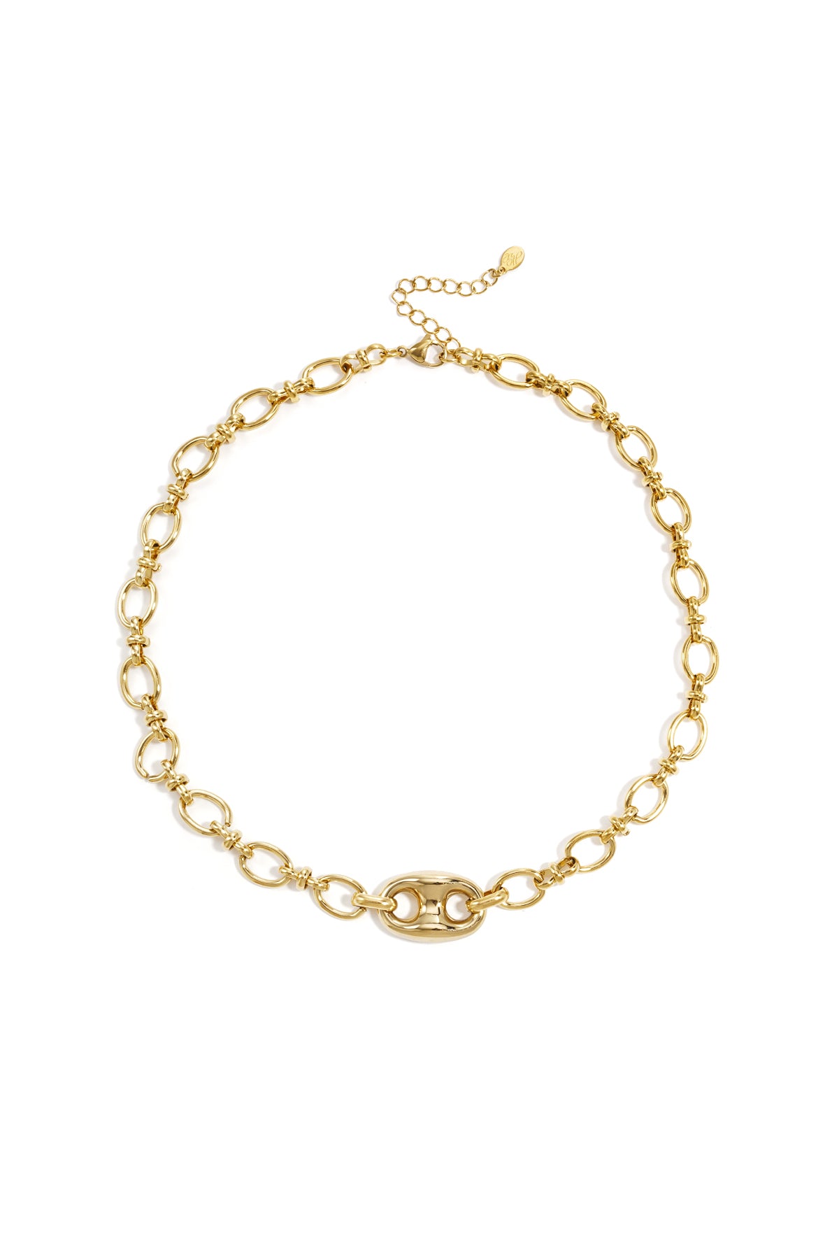 Necklace with button detail