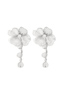 Stainless Steel Dangle Earrings Flower Casual Daily Simple Series Women's jewelry