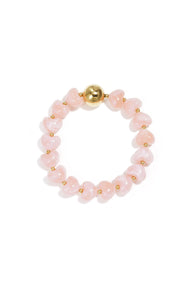 Statement bracelet with heart-shaped beads