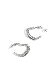 Stainless Steel Hoop Earrings Heart Casual Daily Simple Series Women's jewelry