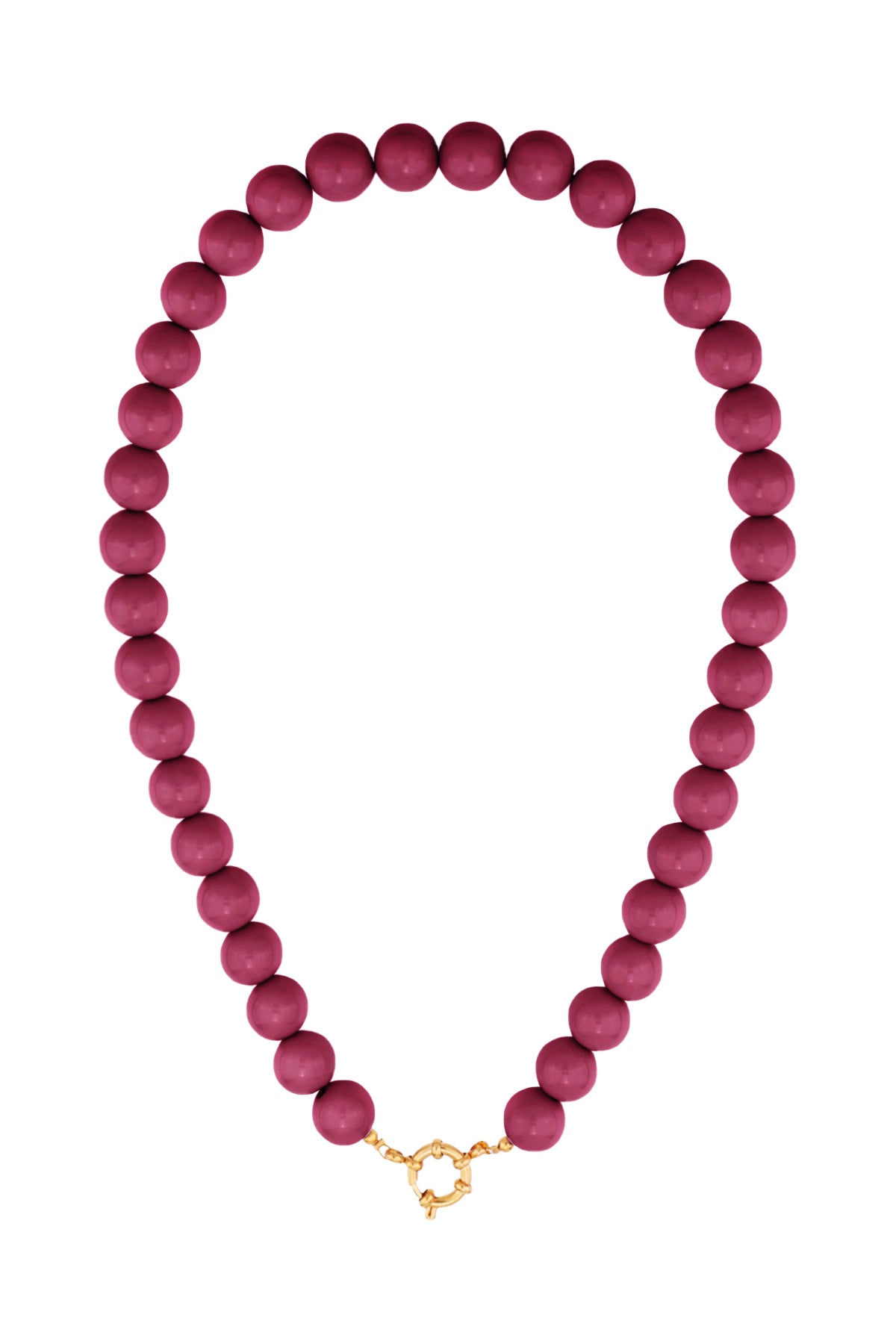Beaded necklace with front closure - 12mm