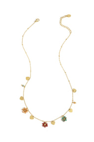 Stainless Steel Pendant necklaces Flower Casual Daily Simple Series Women's jewelry