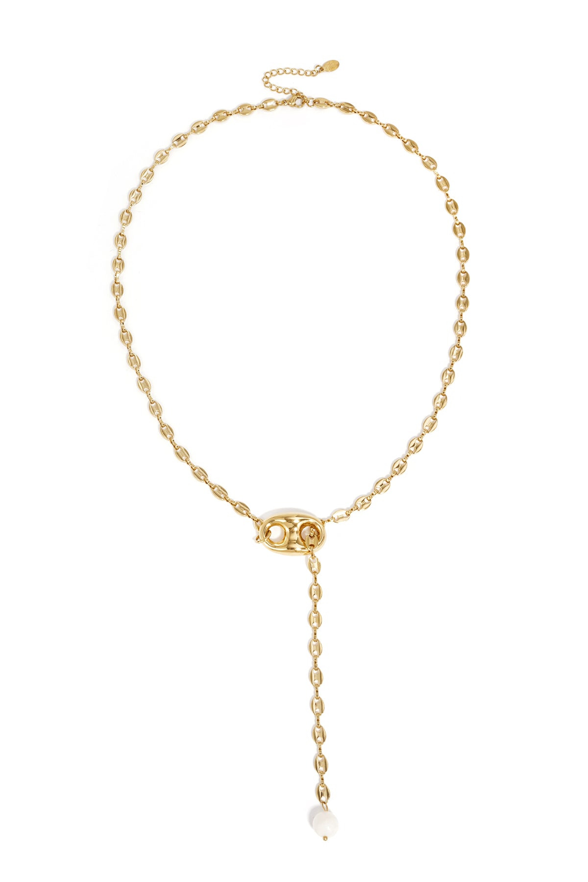 Necklace with hanging bead