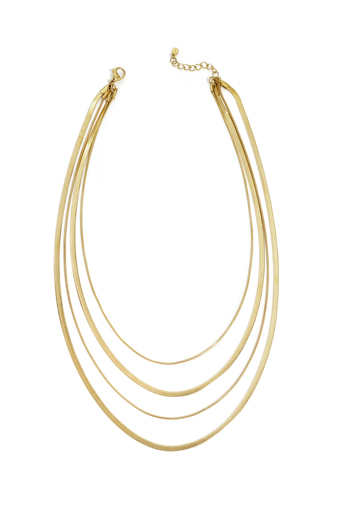 Layered herringbone necklaces