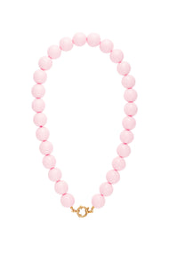 Necklace with large beads and front closure-15mm