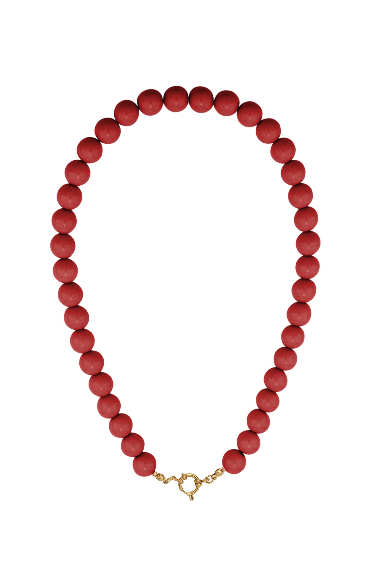 Beaded necklace with front closure - 12mm