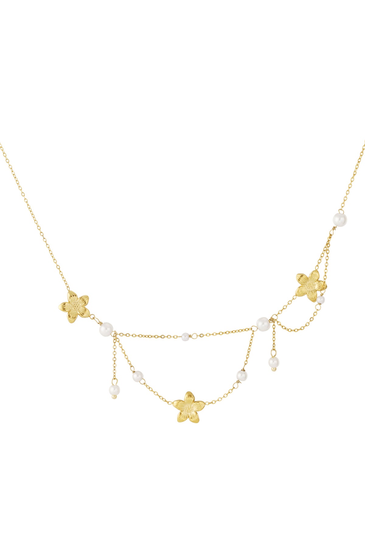 Double trouble flower Necklace