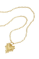 Layered necklace with chunky heart charm